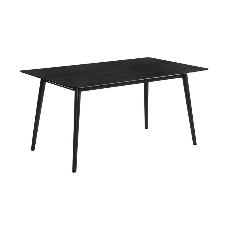 Rectangular Dining Table - 59" Black Wood Table - Modern Dining Room Furniture - 59