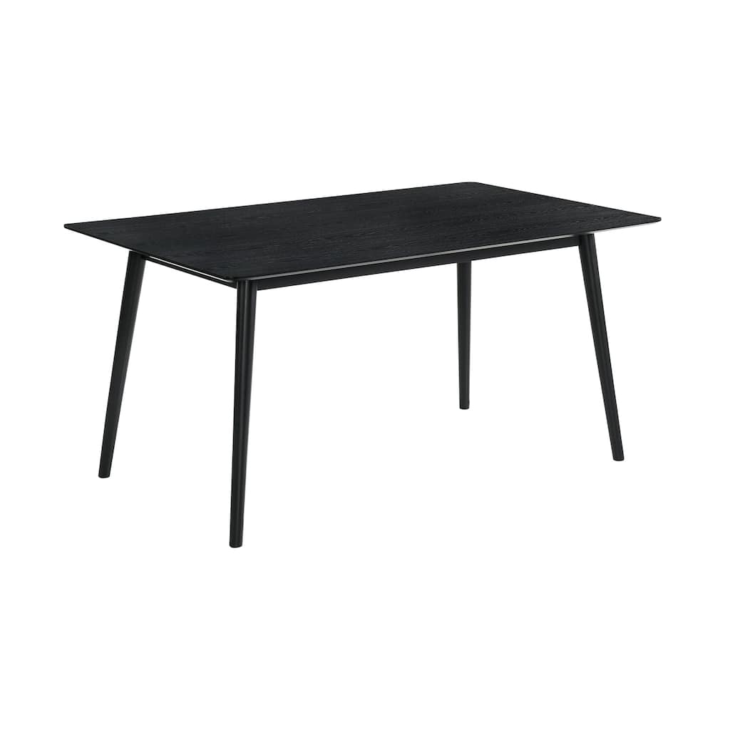 Rectangular Dining Table - 59" Black Wood Table - Modern Dining Room Furniture - 59