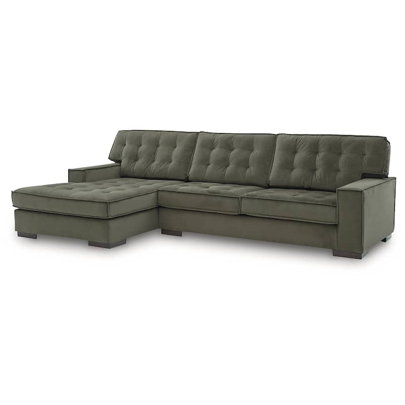 Signature Design by Ashley Chalcombe Green 2-Piece Sectional with Chaise - 128" W x 70" D x 38" H