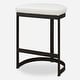 preview thumbnail 1 of 3, Uttermost 23803 Ivanna 18" Wide Metal Framed Faux Leather Accent Stool White