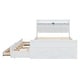 preview thumbnail 6 of 16, Full Size Wooden Bed w/ Storage Headboard w/ Outlets, Extendable Bed with Twin Size Trundle w/ Three Storage Drawers,White
