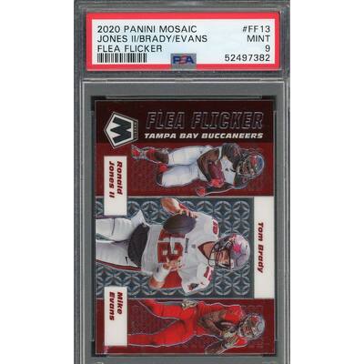 Jones II Brady Evans 2020 Panini Mosaic Flea Flicker Card #FF13 PSA 9 - 8'6" x 11'6"