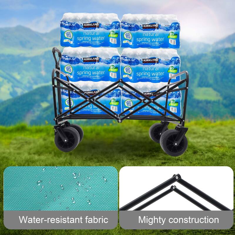 3.1 cu ft. Steel Foldable Wagon Cart