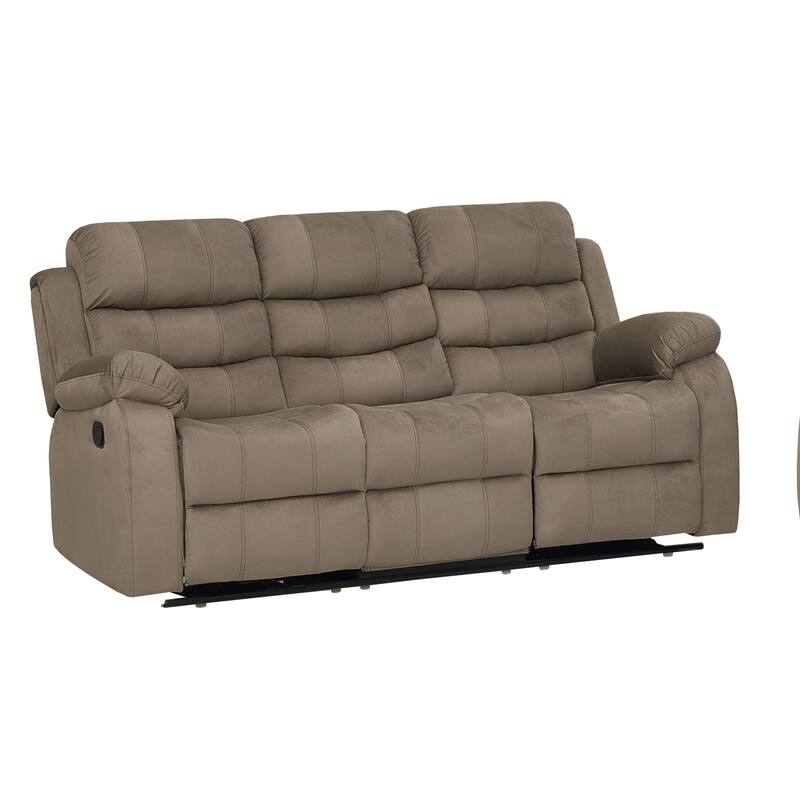 Selena Vinyl 3-Position Comfort Reclining Sofa - Chocolate