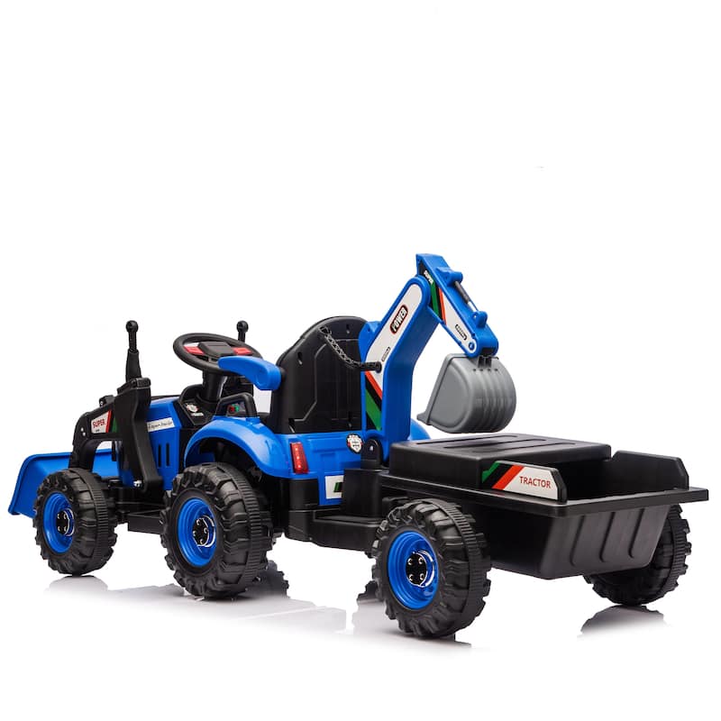 Remote Control Kids Construction Tractor Ride-On Excavator Ride-On Tractor