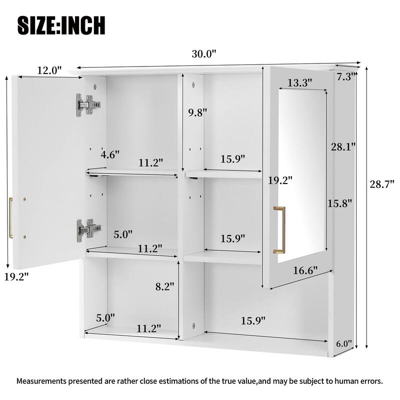 2-in-1 Bathroom Mirror Cabinet