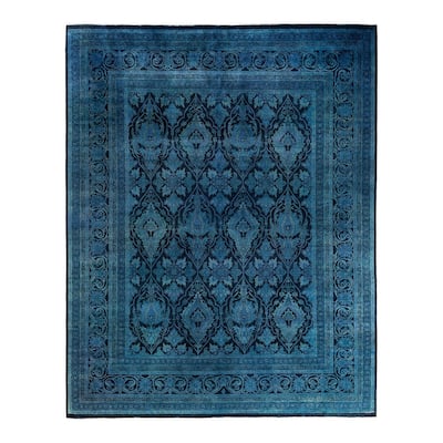 Vibrance One-of-a-Kind Hand-Knotted Area Rug - Black, 7' 10" x 9' 10" - 7' 10" x 9' 10"