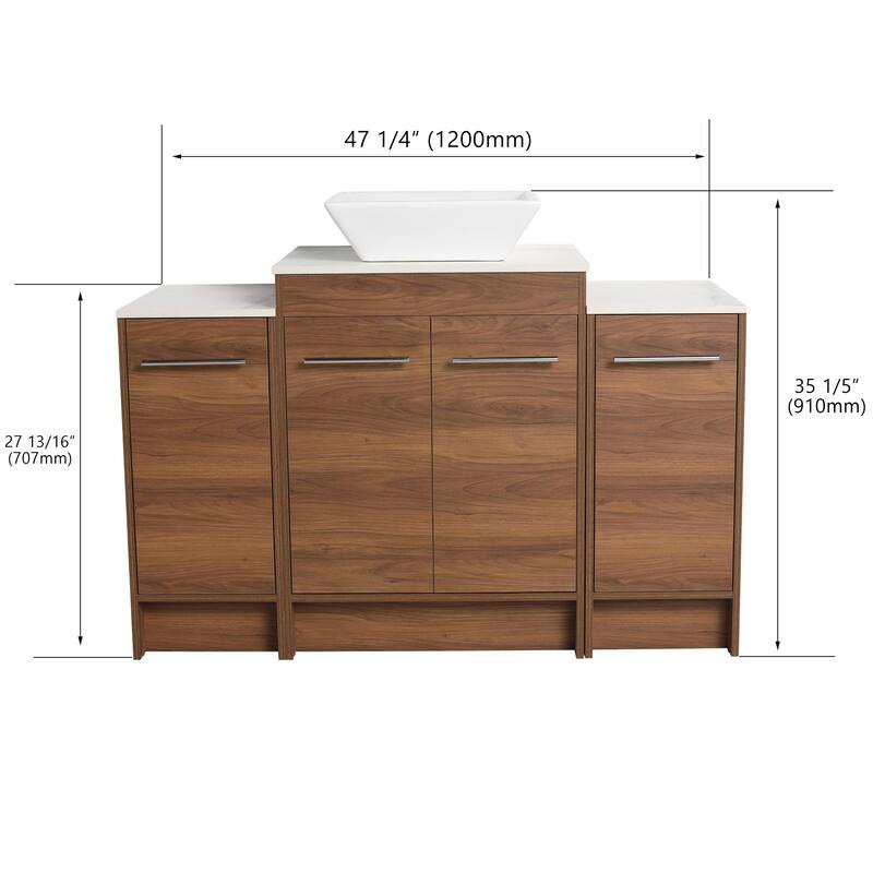 ARTCHIRLY 24/36/48/60 Inch Bathroom Vanity with Sink, Freestanding Bathroom Vanity with Soft Close Door and Shelf