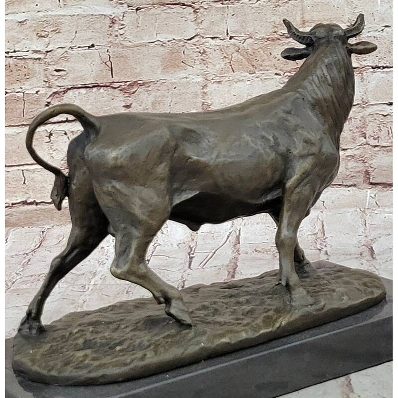 Trotting Bull - Hot Cast Bronze Sculpture Statue Cattle Cow Art Decor