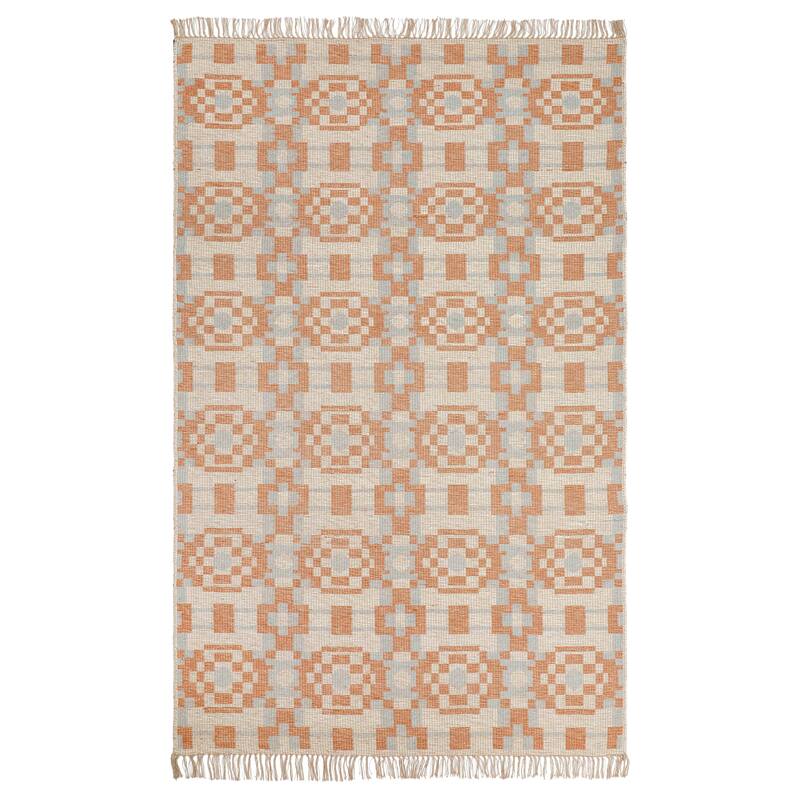 Terra by Obeetee Aurora Red Rug - Lavender/Ivory - 2' x 3'