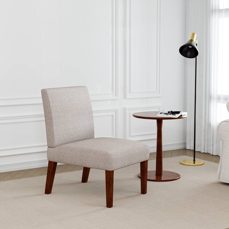 18.7" Side Chairs with Round Wood Table (Set of 2)