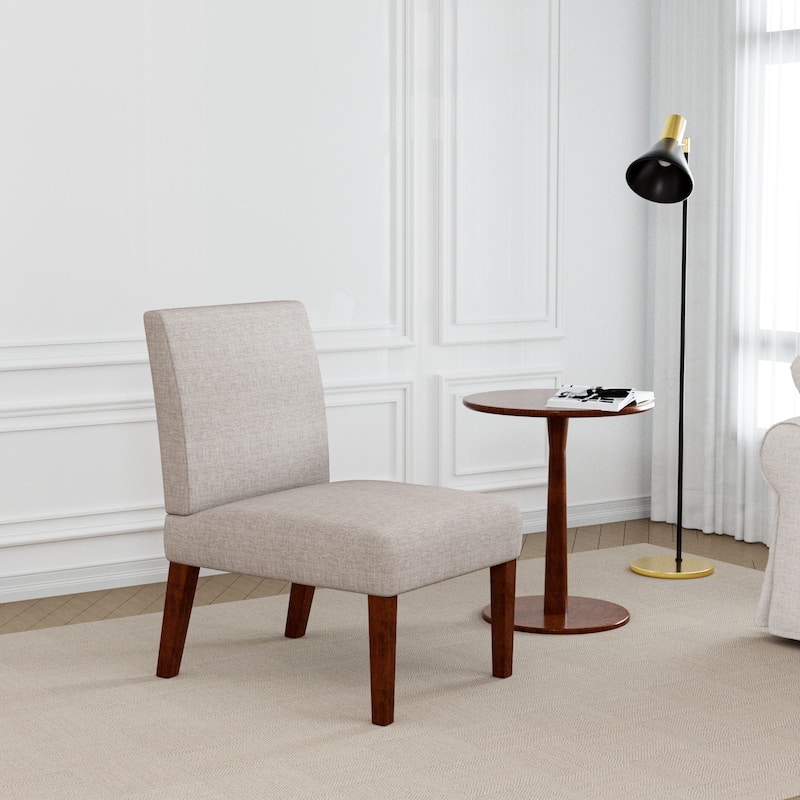 Modern 18.7" Side Chairs with Durable Hardwood Frame and Round Wood Table (Set of 2)