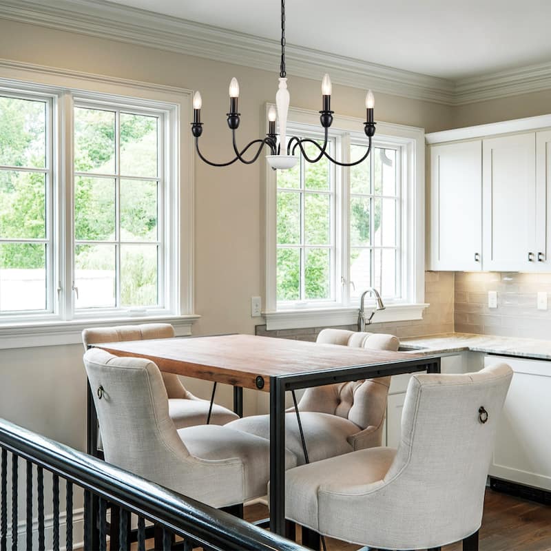 5-Light 28.14-inch Classic Chandelier Light for Kitchen Island Bedroom