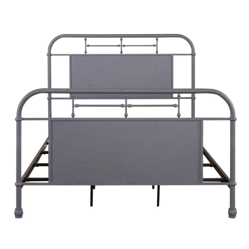 Vintage Series Distressed Metal Queen Metal Bed