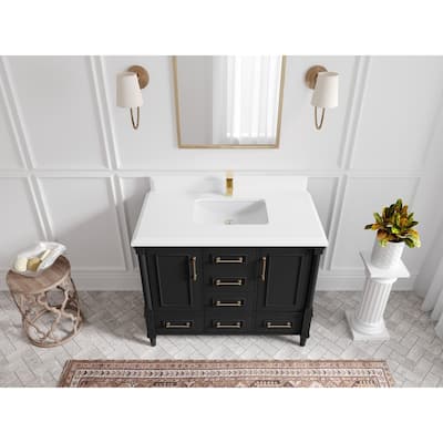 Willow Collections 42 in. W x 22 in. D Aberdeen Single Bowl Sink Bathroom Vanity with Countertop