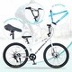 preview thumbnail 4 of 5, White Kids Bike Double Disc Brakes Children's Bicycle Freestyle Mountain Bike with 7-speed Change System for Boys Girls