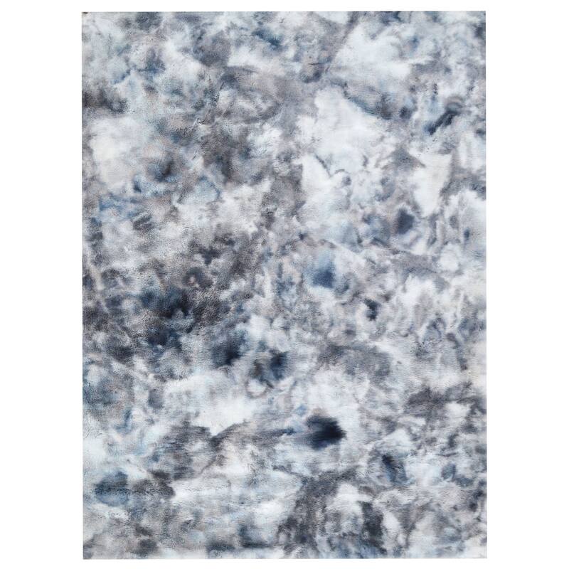 Mopsa Contemporary Grey Polyester Tie-Dye Area Rug by Furniture of America - 5' x 8'