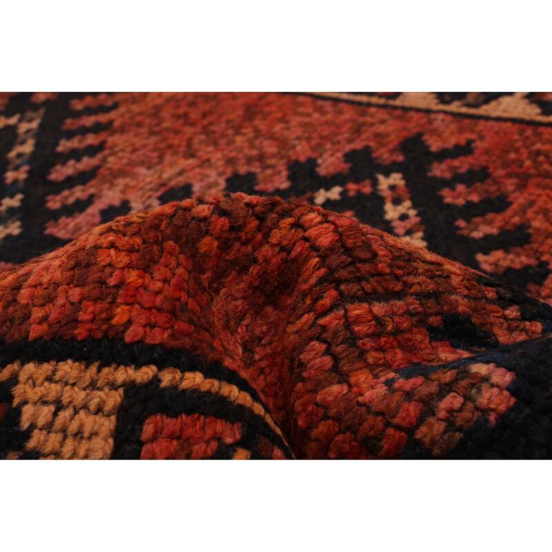 ECARPETGALLERY Hand-knotted Melis Vintage Dark Copper Wool Rug - 3'6 x 11'2