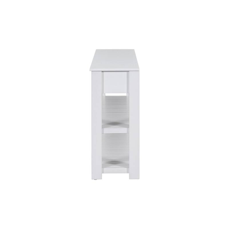 Entryway Console Table with 4 Drawers and 2 Shelves, Suitable for Entryways, Living Rooms