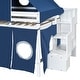 preview thumbnail 36 of 34, Full Loft Bed with Castle Tent & Tower and Solid Wood Frame, 400lb Capacity, Playhouse Design