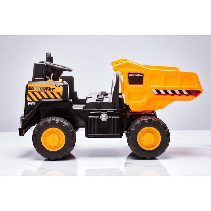 24V Ride-On Dump Truck , Automatic Trailer, Bluetooth, and Music - Electric Construction Vehicle Toy,Halloween gift