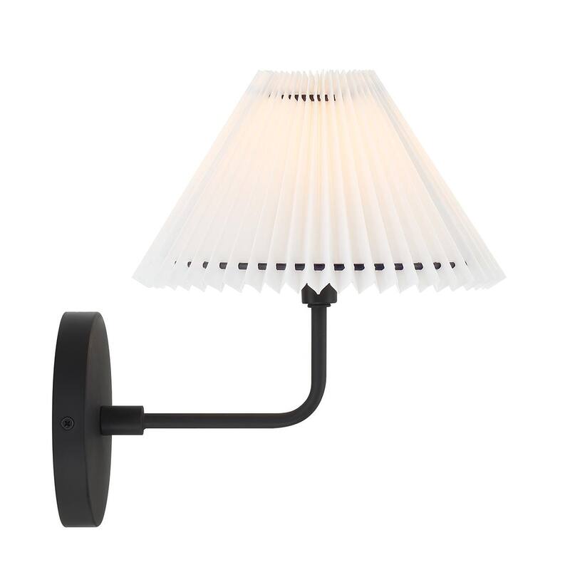 1-Light Wall Sconce in Matte Black