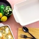 preview thumbnail 6 of 4, 2.5 Quart and 3.5 Quart Rectangular Stoneware Bake Pan Set in Cream
