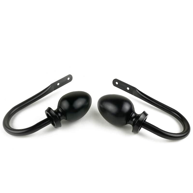 InStyleDesign Ivo Curtain Holdback Pair - Black