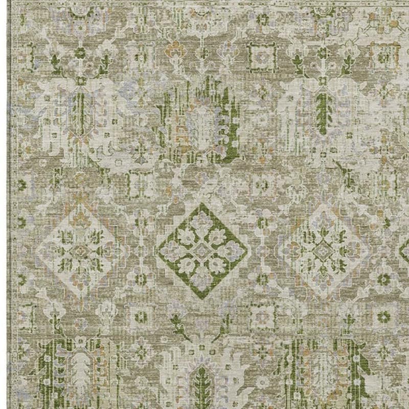 HomeRoots Floral Medallion Traditional Rectangle Outdoor Rug