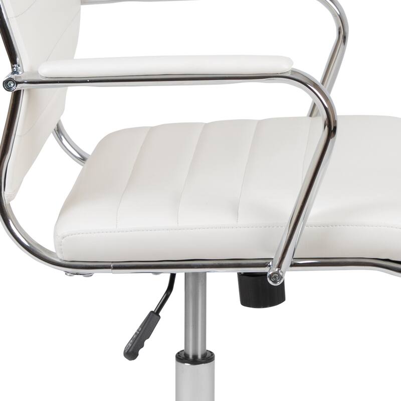 High Back LeatherSoft Contemporary Ribbed Executive Swivel Office Chair
