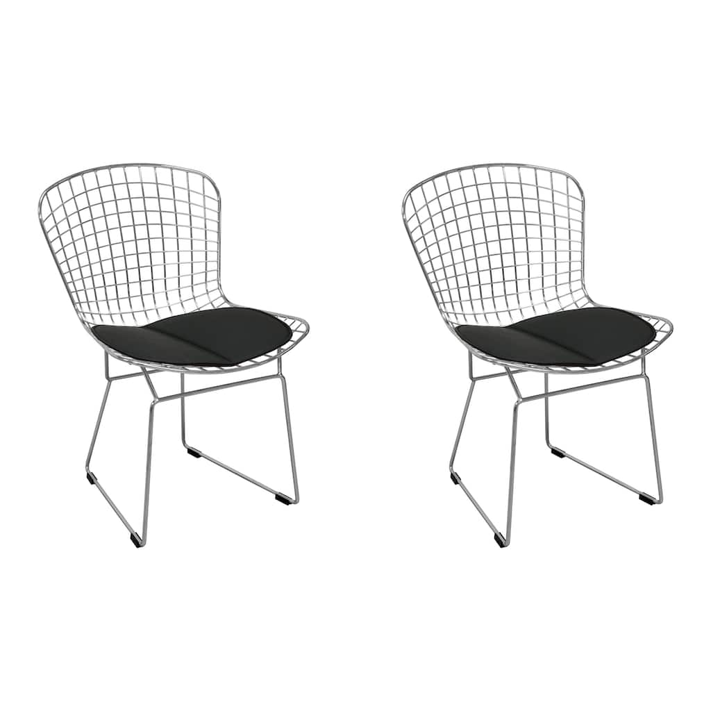 Chrome Wire Dining Side Chair (Set of 2)
