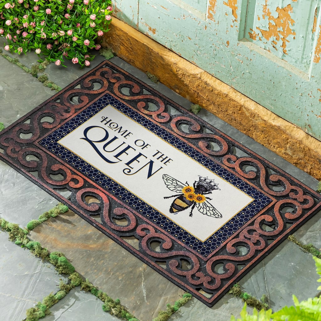 22 in. x 10 in. Pardon the Weeds I'm Feeding The Bee's Sassafras Switch Mat