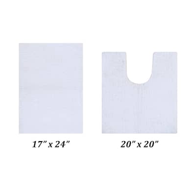 Better Trends Bath Rug Set 100% Micro Polyester Tufted Anti-Skid Latex Backing Bathroom Rugs for Shower, Sink Mats Micro Plush