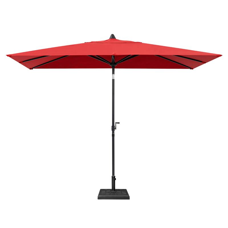 Crestlive Products 9 x 5 FT Patio Outdoor Rectangular Market Umbrella with Base