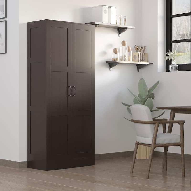 Modern Freestanding Storage Cabinet with Adjustable Shelf and Soft Close Door for Home or Office