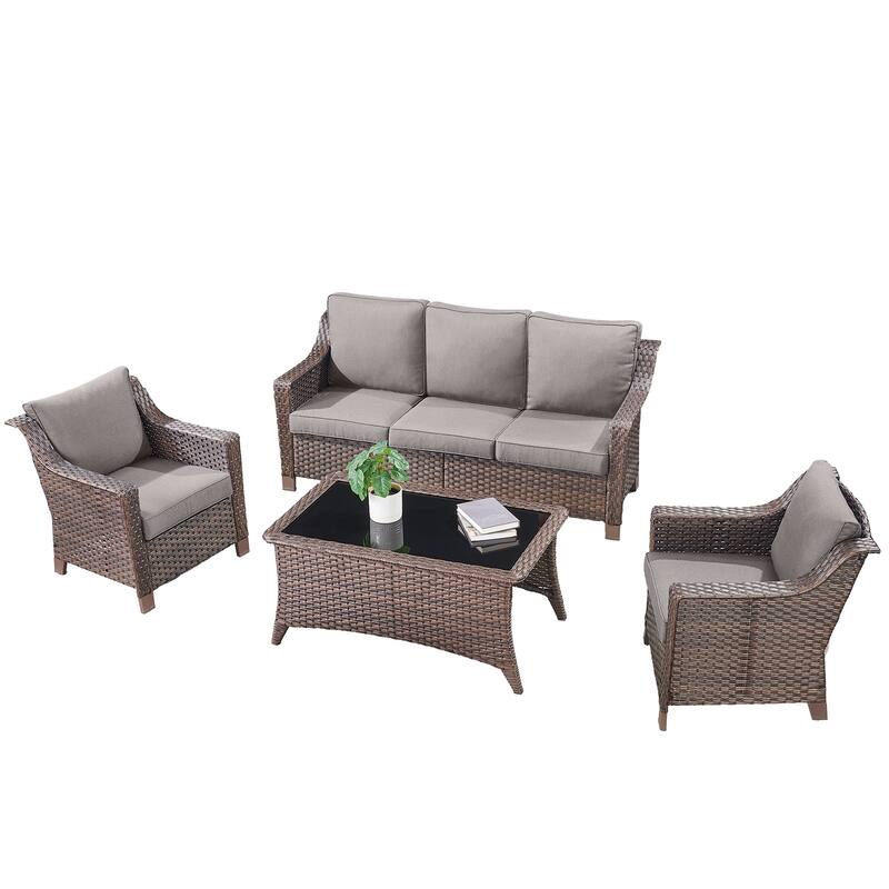 Outside Patio Sofa Chair with Cushions