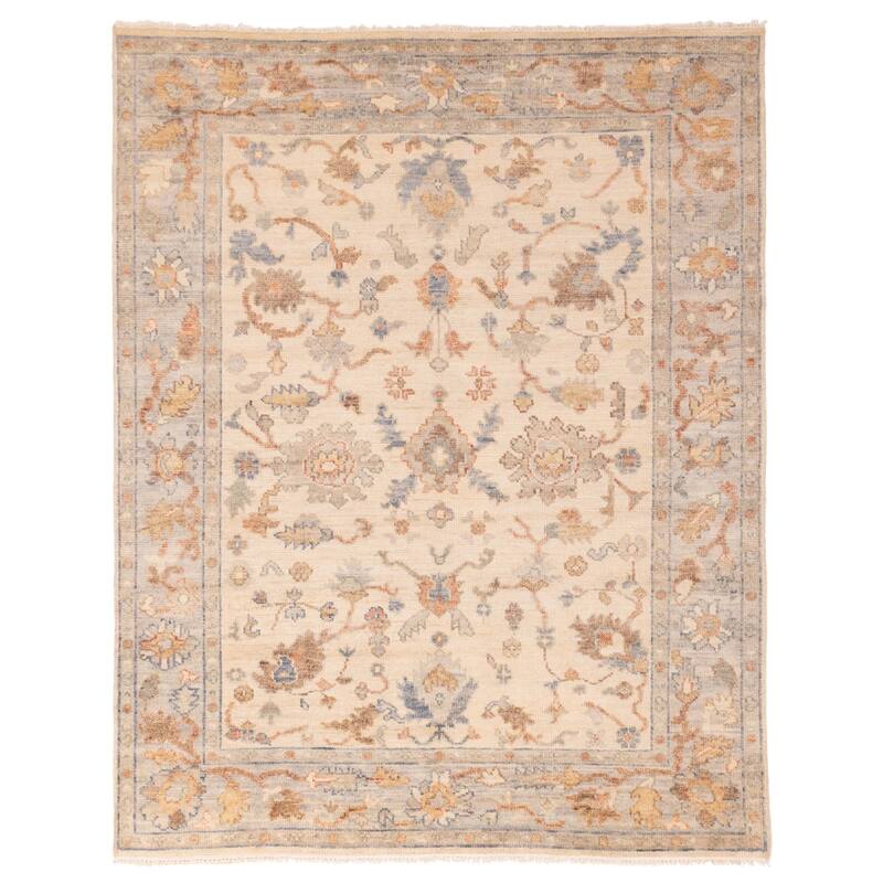 ECARPETGALLERY Hand-knotted Jules Serapi Ivory Wool Rug - 8'1 x 9'11