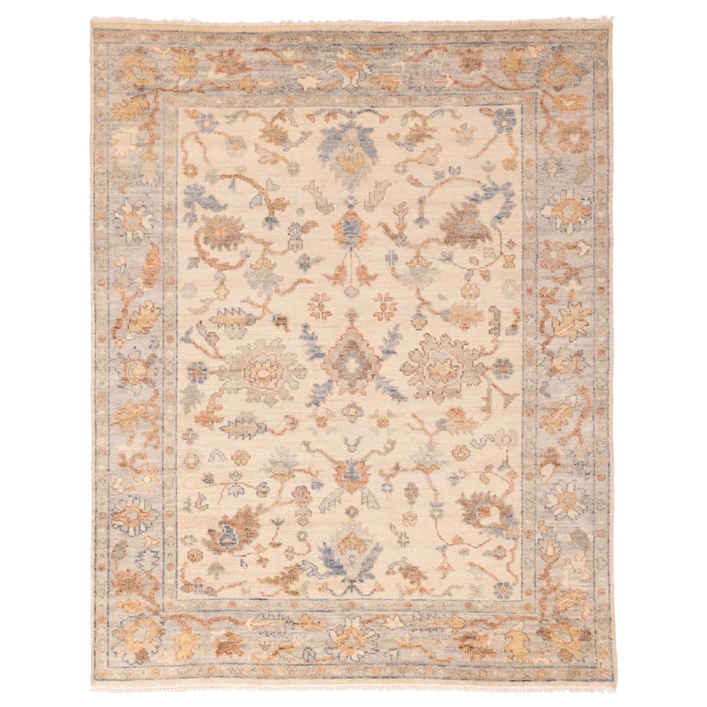 ECARPETGALLERY Hand-knotted Jules Serapi Ivory Wool Rug - 8'1 x 9'11