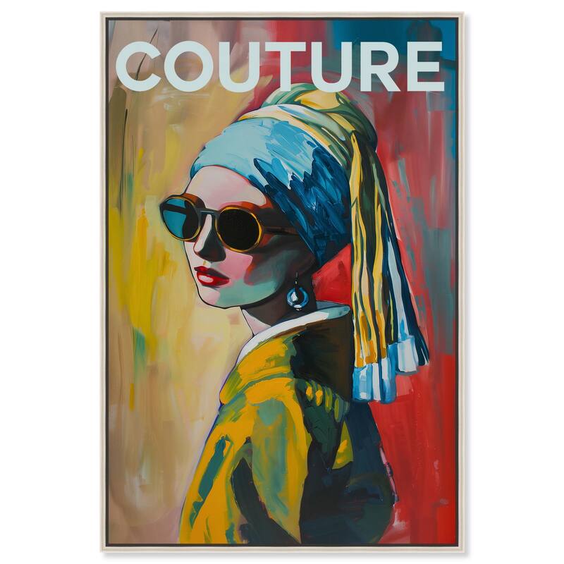 Pearl Earring Cover Canvas by Art Remedy - Silver - 10" x 15"