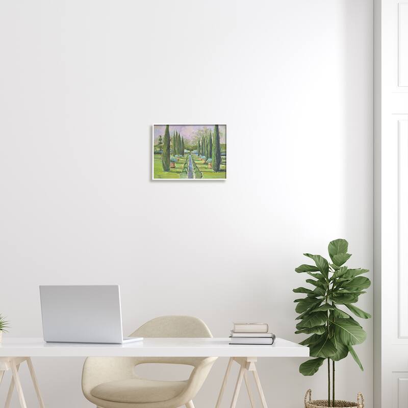 Stupell Elegant Manicured Gardens Landscaped Topiary Greenery Framed Wall Art, Design by Allayn Stevens - Green