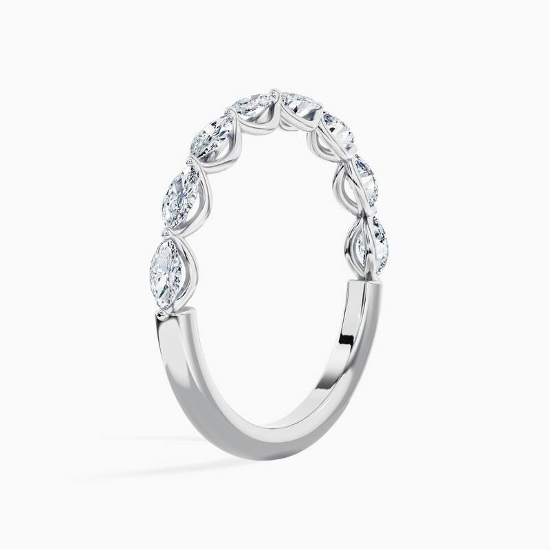 Auriya 14k Gold Marquise East-West Lab Grown Diamond Half Eternity Band 0.80 - 3.00 ct. tw. (F-G, VS)