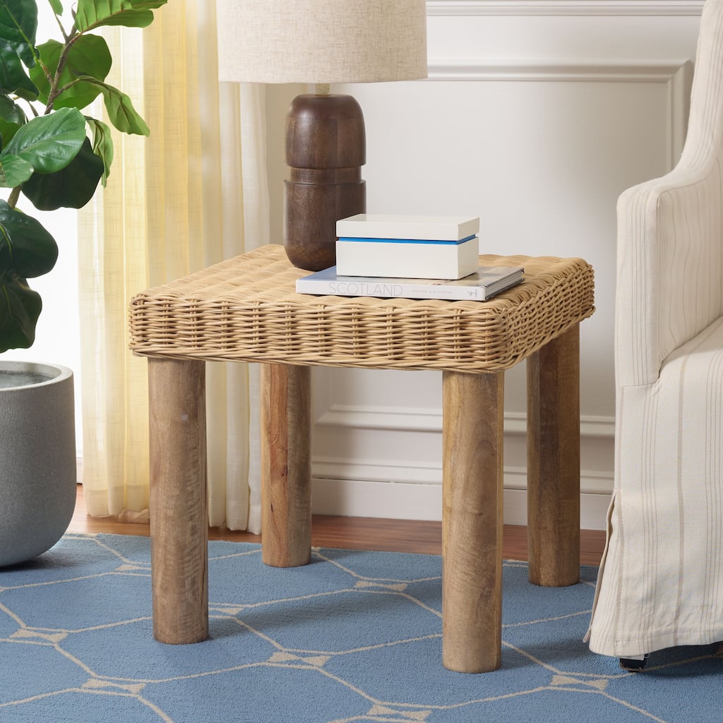 SAFAVIEH Home Shazza Weaved Accent Table - 21"W x 21"D x 20"H