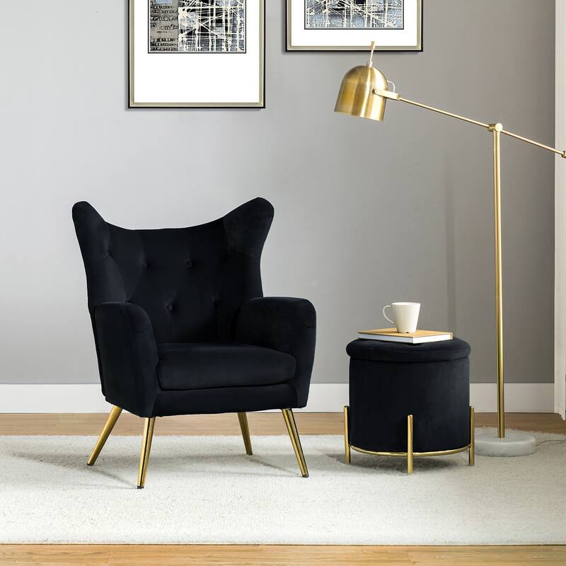 Eusebio Two Pieces Living Room Set with Metal Legs by HULALA HOME