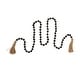 preview thumbnail 9 of 17, Glass Handmade Round Long Beaded Garland with Tassel with Knotted Brown Jute