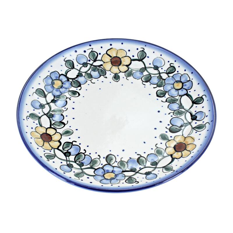 Blue Rose Polish Pottery WR Unikat Dessert Plate