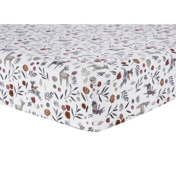 slide 2 of 3, Scandi Folklore Deluxe Flannel Fitted Crib Sheet