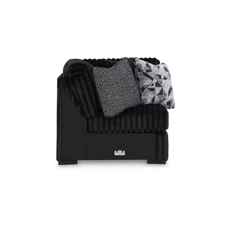 Signature Design by Ashley Midnight-Madness Black 5-Piece Sectional - 122" W x 122" D x 40" H