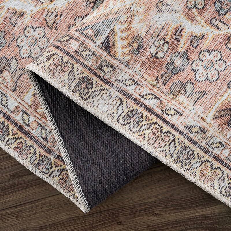 Hauteloom Georgia Machine Washable Persian Oriental Traditional Area Rug