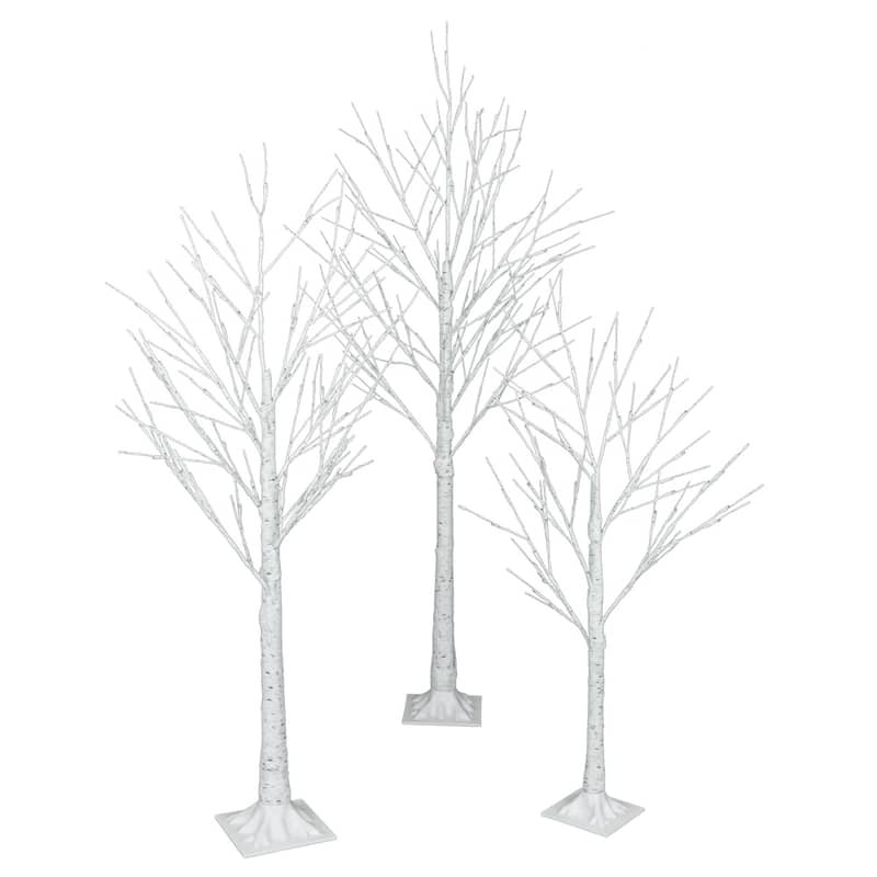 6Ft Birch Tree 96LED Lights White Christmas Decoration
