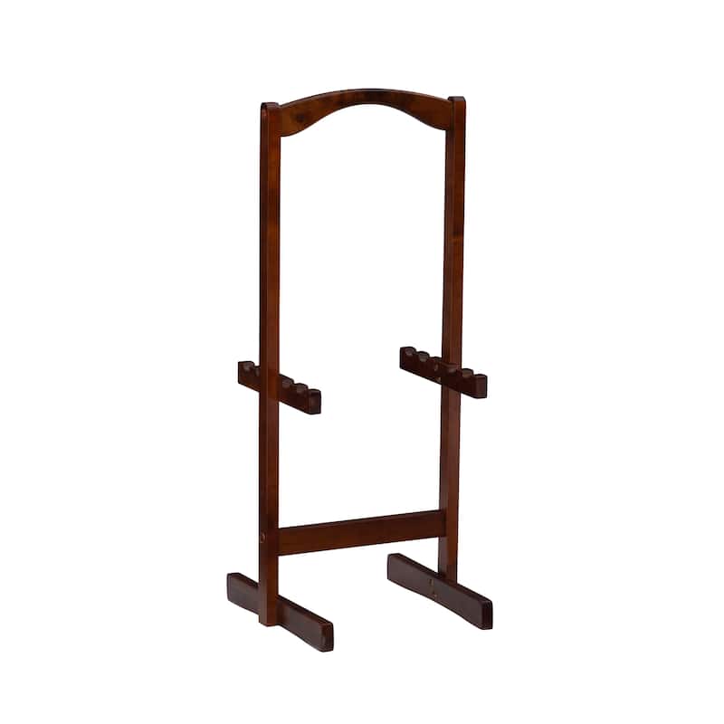 Linon Alston 5-Piece Folding TV Snack Tray Table Set with Storage